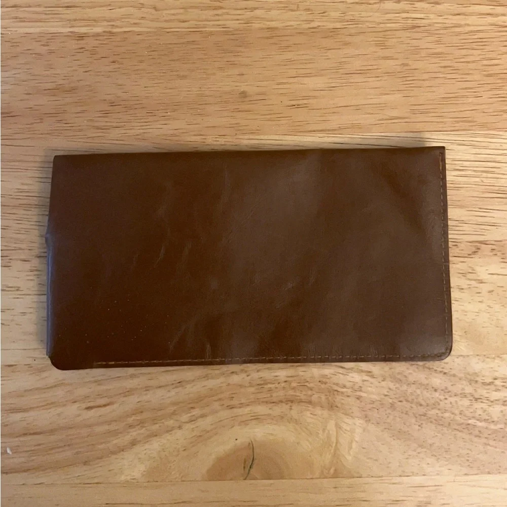 True Religion Tan Leather Snap Sunglasses Case